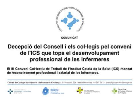 Decepció del Consell i els col·legis pel conveni de l’ICS 